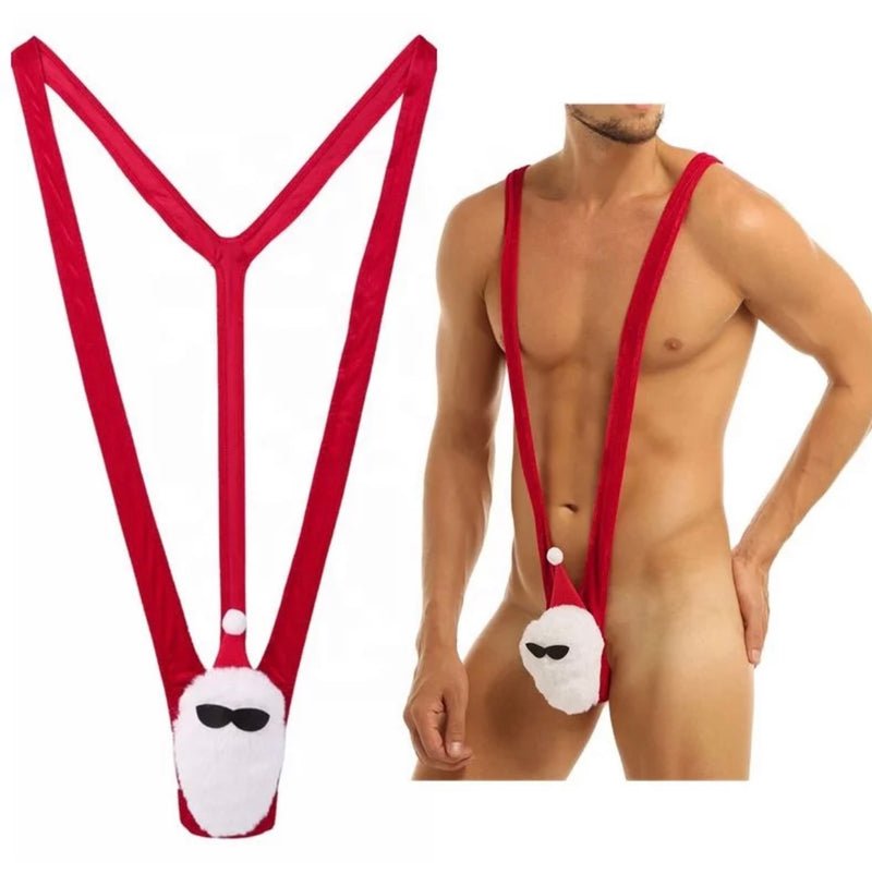 x Men's Christmas Santa Mankini / Monokini