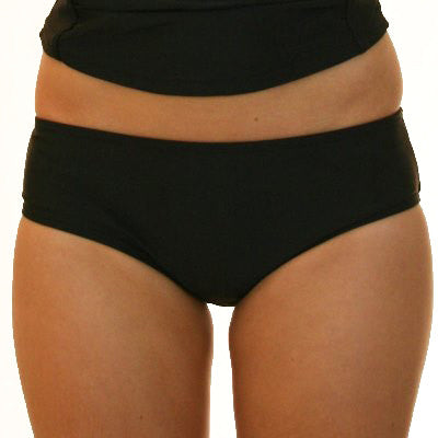 SOPHIA - Midrise Tankini / Bikini Bottoms - Jet Black